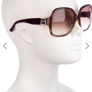 Loewe Burgundy and Amber Women's Sunglasses oversized